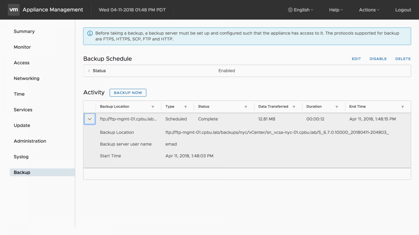 Vcenter server appliance 6.7. VSPHERE Backup Schedule. VCENTER Server Management interface. VCSA 7 Management Network. VMFS Recovery 3 +лекарство.