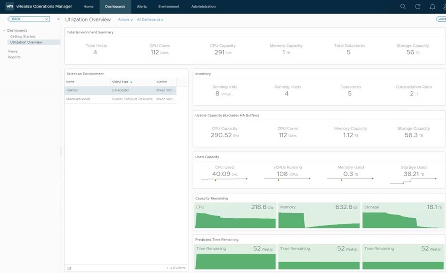 vRealize Operations Manager Console