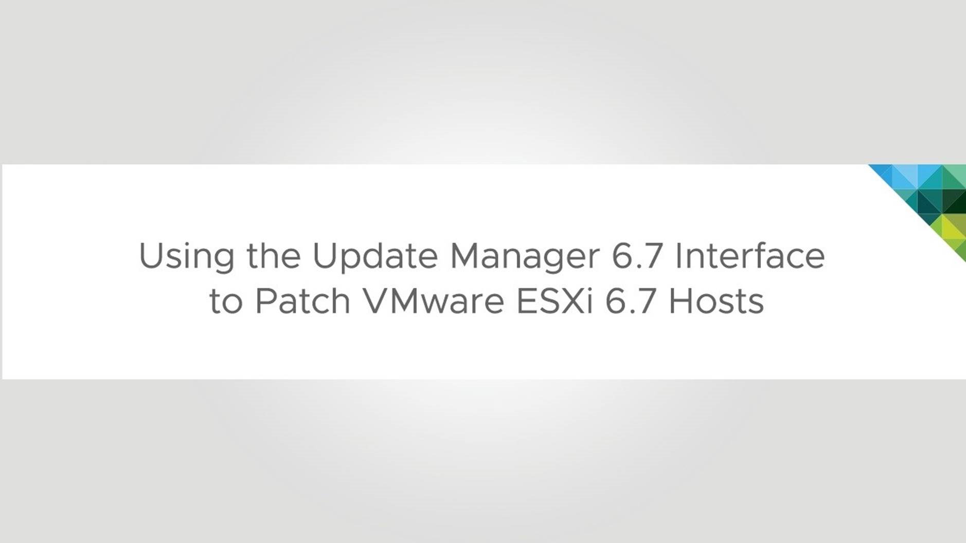 vmware vcenter update manager